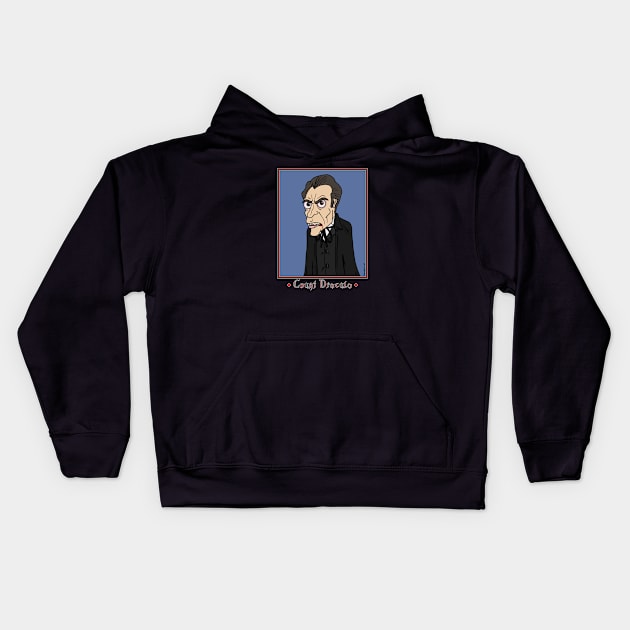 Dracula (Christopher Lee) Kids Hoodie by Gregg.M_Art